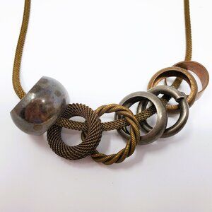 Marjorie Baer Vintage Metal Ring Necklace